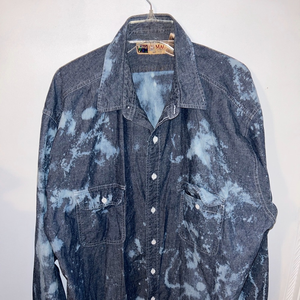 VTG BIG MAC Paint Splatter Workwear Shirt Mens XXLT JC Penny